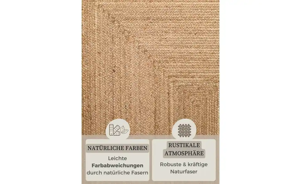 Hanse Home Juteteppich, Bild mit Text