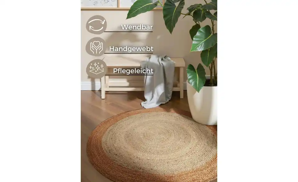 Hanse Home Juteteppich, Bild mit Text