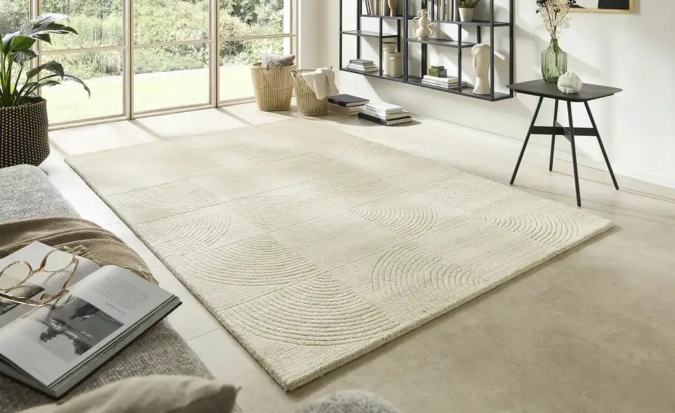 Handweb-Teppich, in Wohnsituation