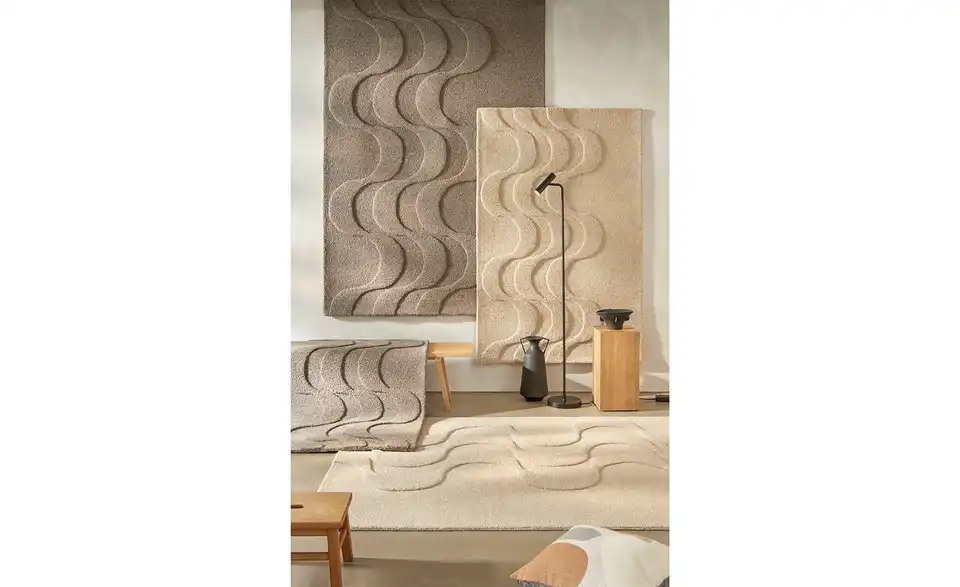 Handtuft-Teppich, in Wohnsituation