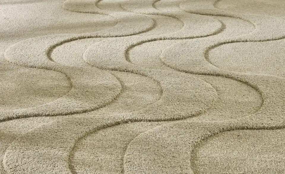 Handtuft-Teppich, Detailansicht