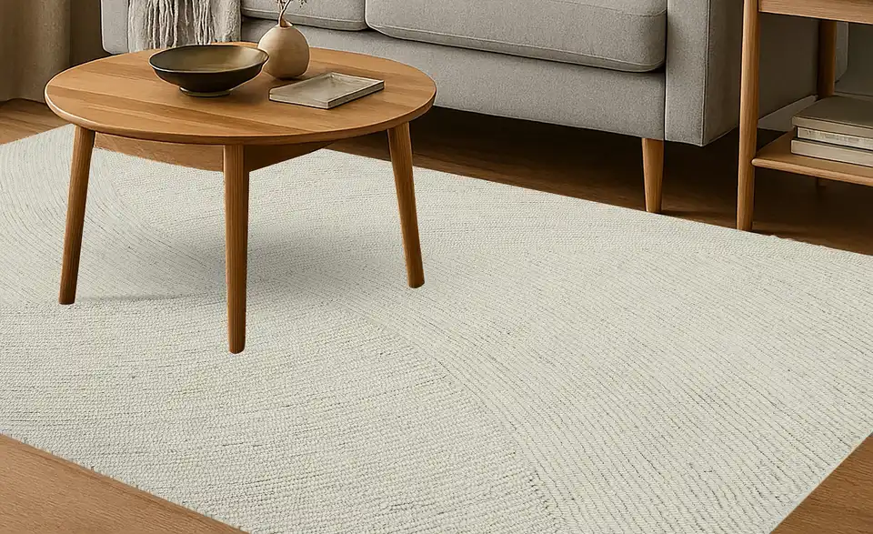 como Handtuft-Teppich, in Wohnsituation