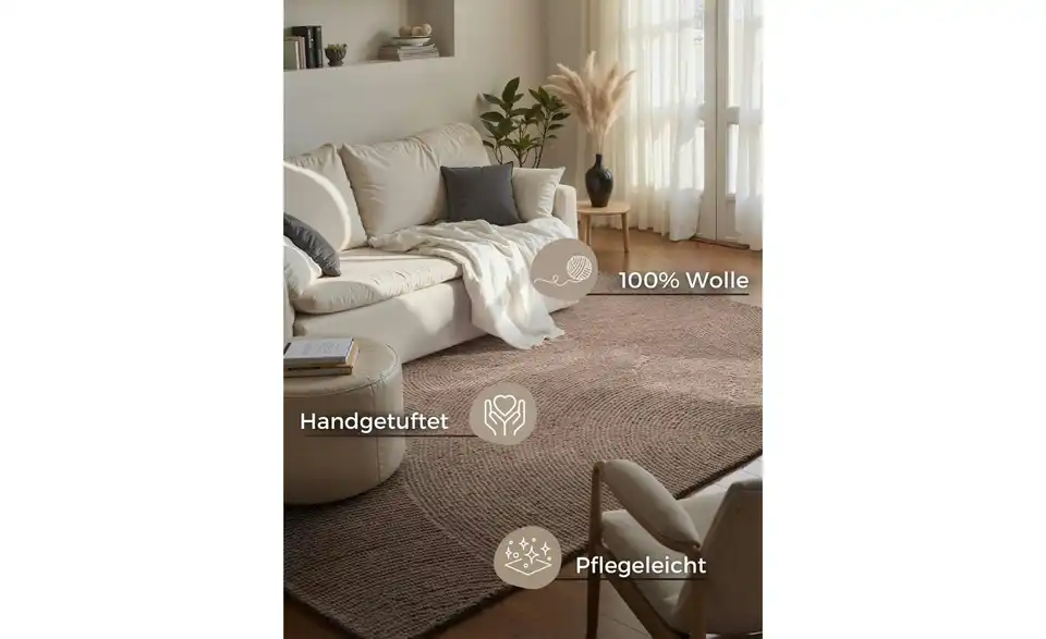 Hanse Home Wollteppich, Bild mit Text