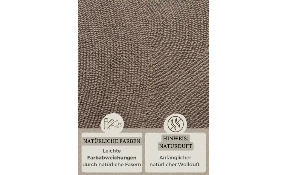 Hanse Home Wollteppich, Bild mit Text