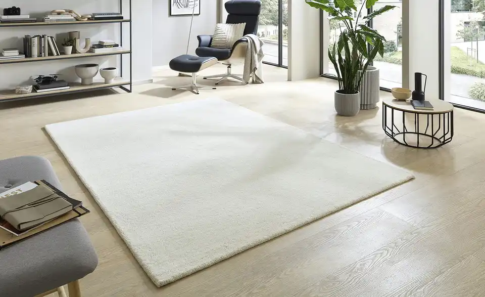 Handtuft-Teppich, in Wohnsituation