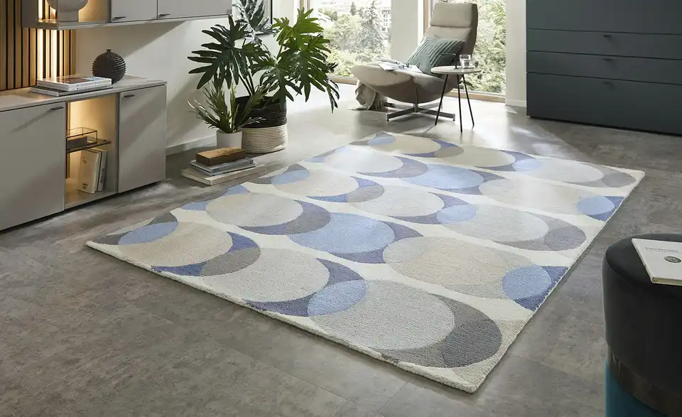 Handtuft-Teppich, in Wohnsituation