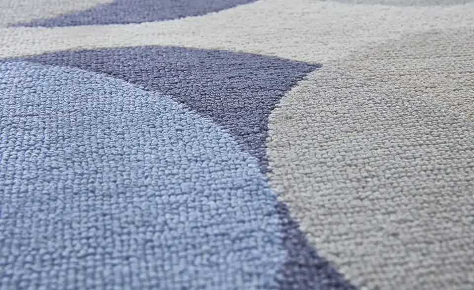 Handtuft-Teppich, Detailansicht