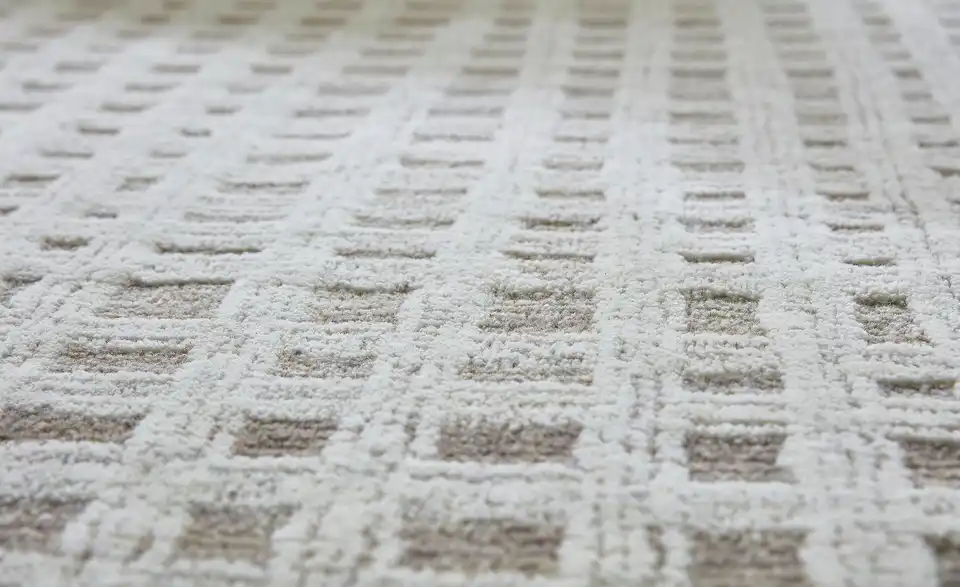 Handtuft-Teppich, Detailansicht