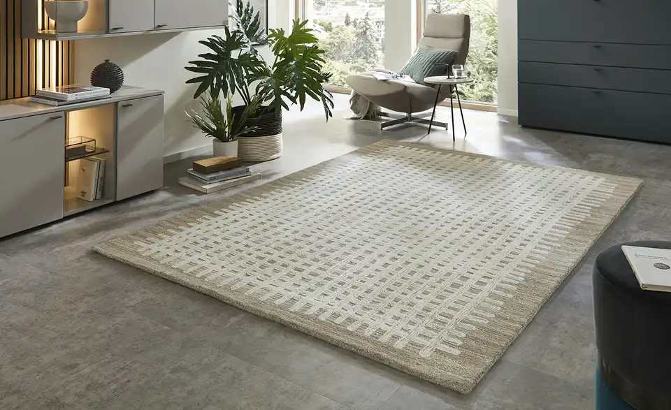 Handtuft-Teppich, in Wohnsituation