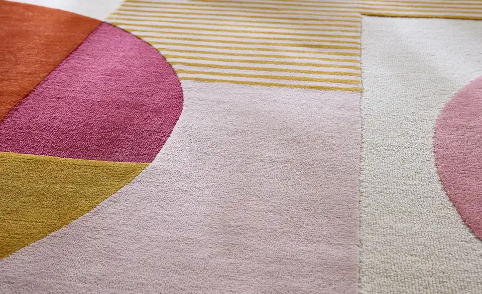 Handtuft-Teppich, Detailansicht