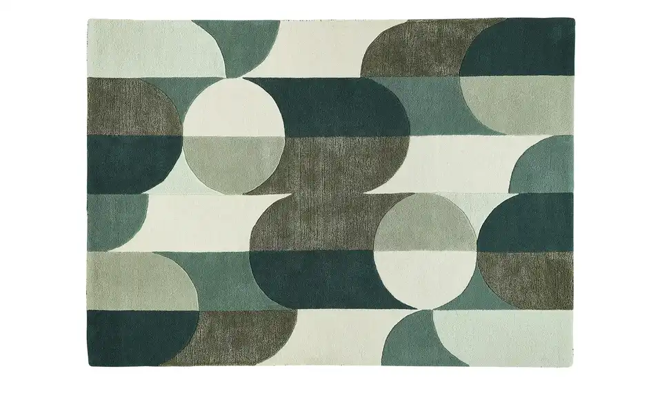 Handtuft-Teppich, Frontansicht