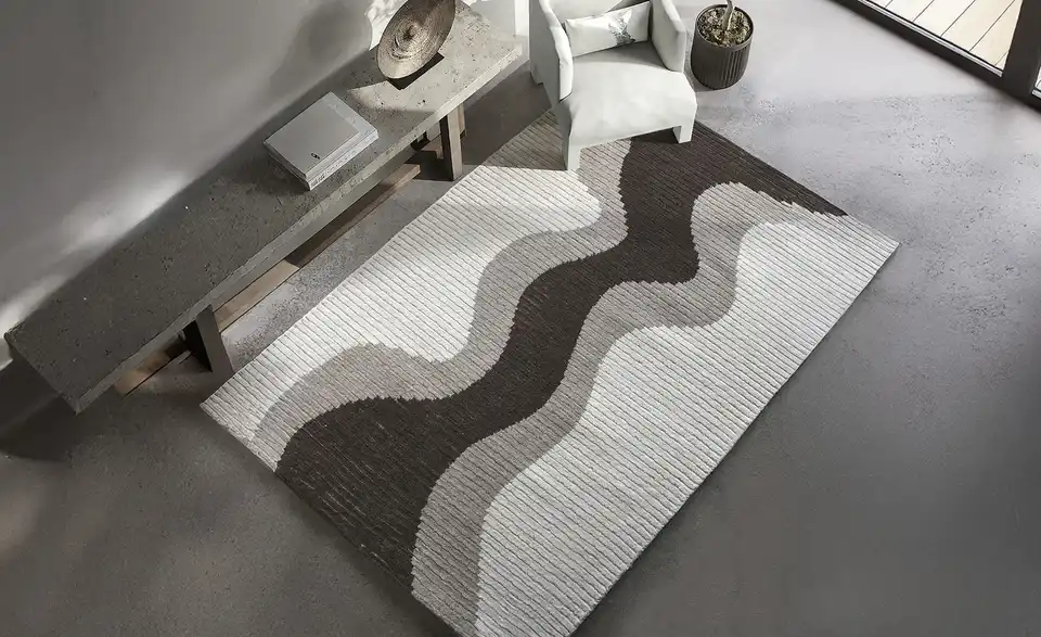 como Handtuft-Teppich, in Wohnsituation