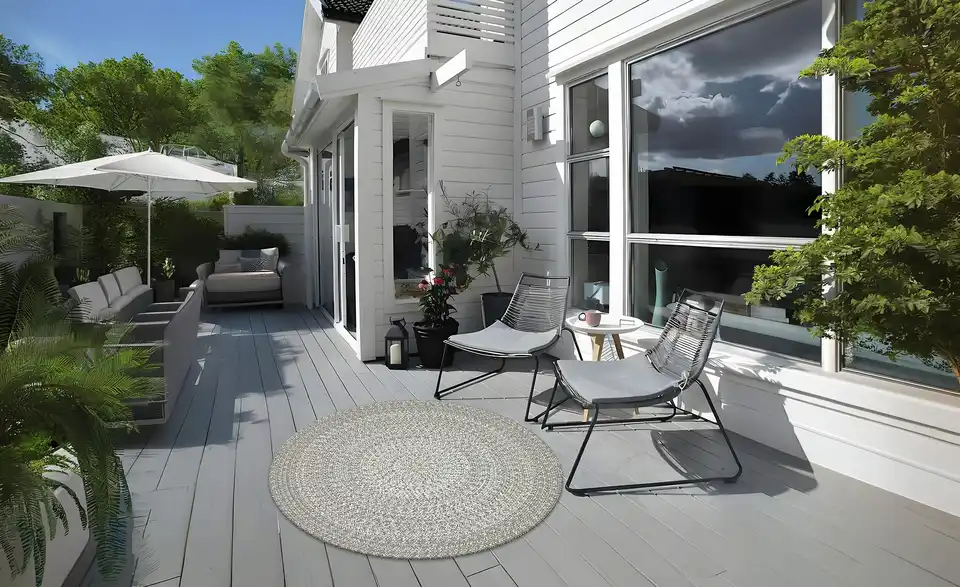 como Webteppich, in Wohnsituation