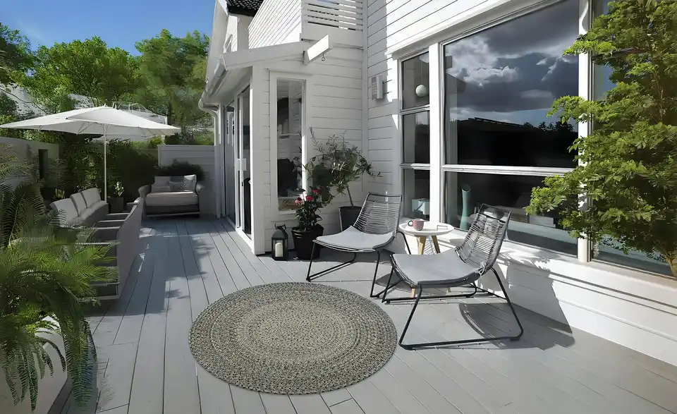 como Webteppich, in Wohnsituation