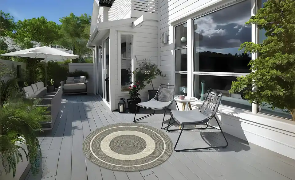 como Webteppich, in Wohnsituation