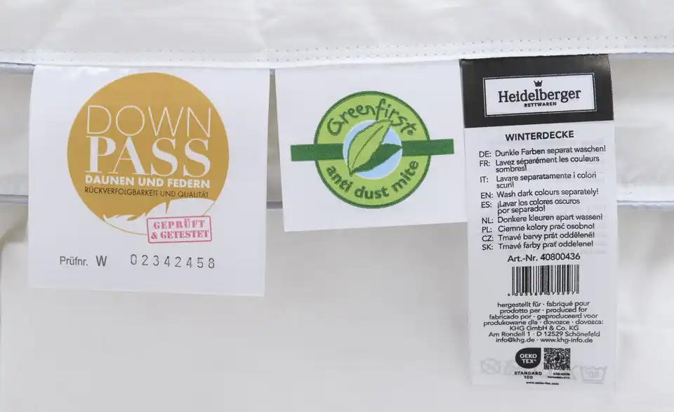 Heidelberger Bettwaren Winterdecke Finnland, Detailansicht