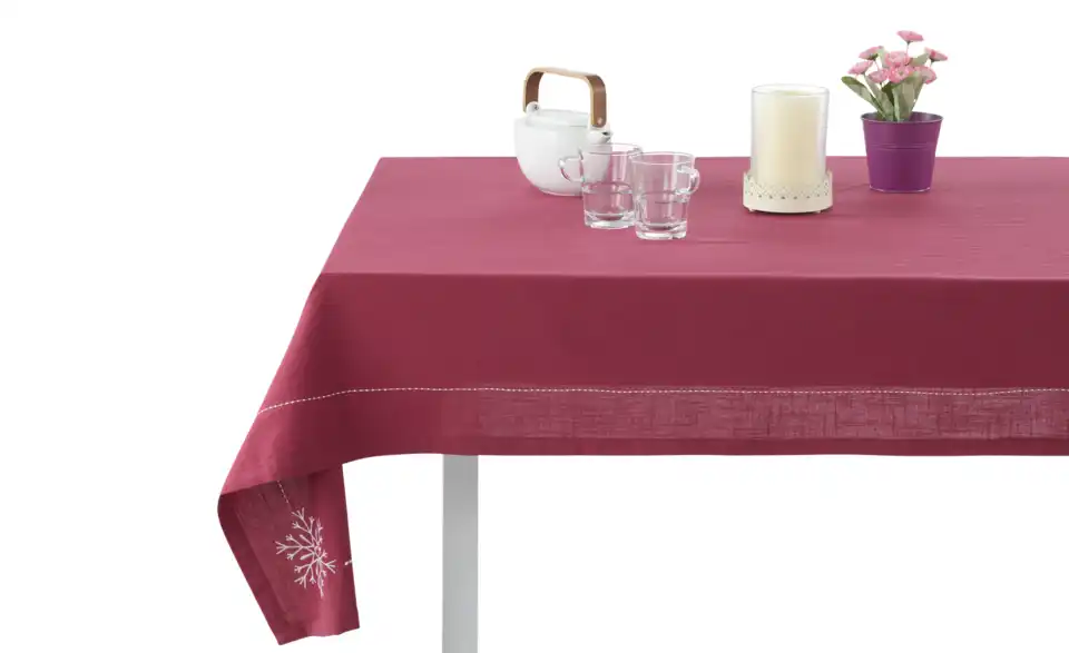 como Tischdecke Schneeflocke, Frontansicht
