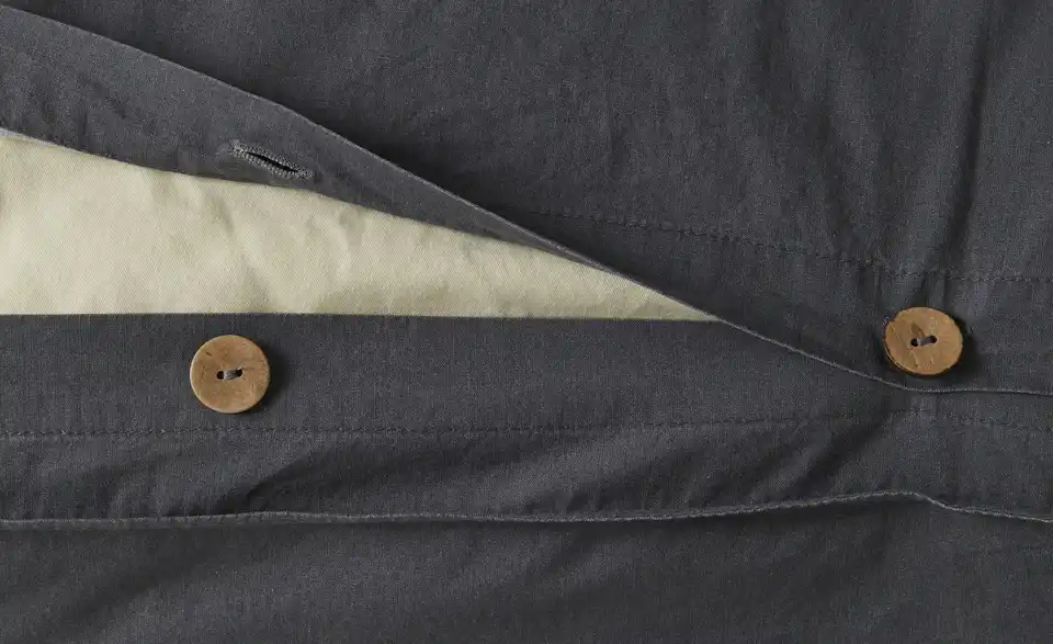 Como Green Baumwoll-Bettwäsche Stone Washed, Detailansicht