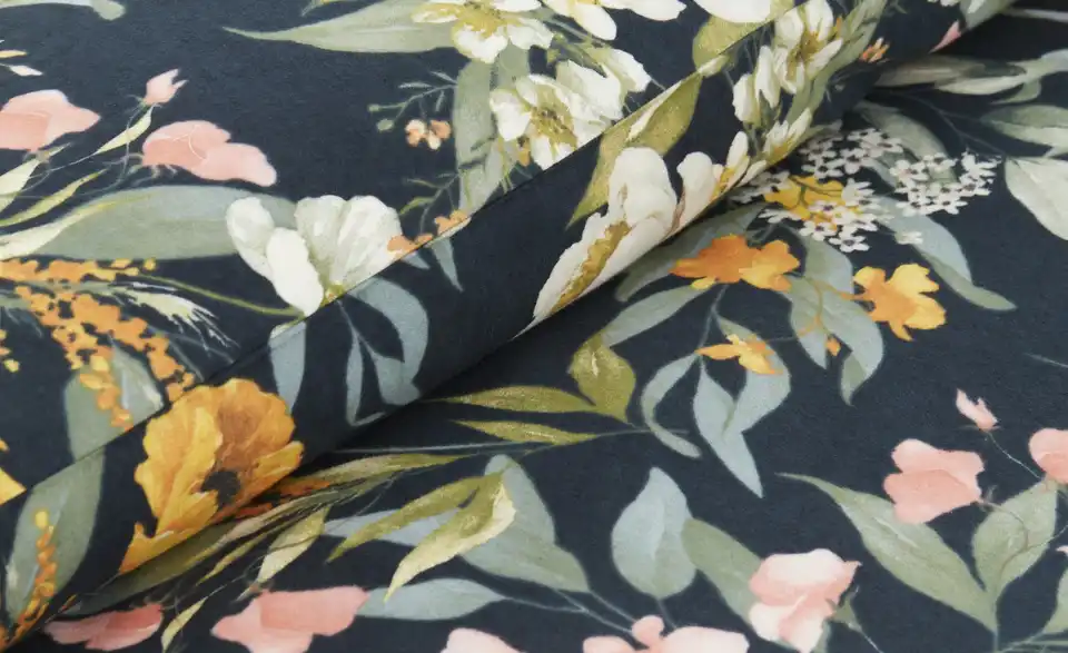 como Biber Bettwäsche Night Flowers, Detailansicht