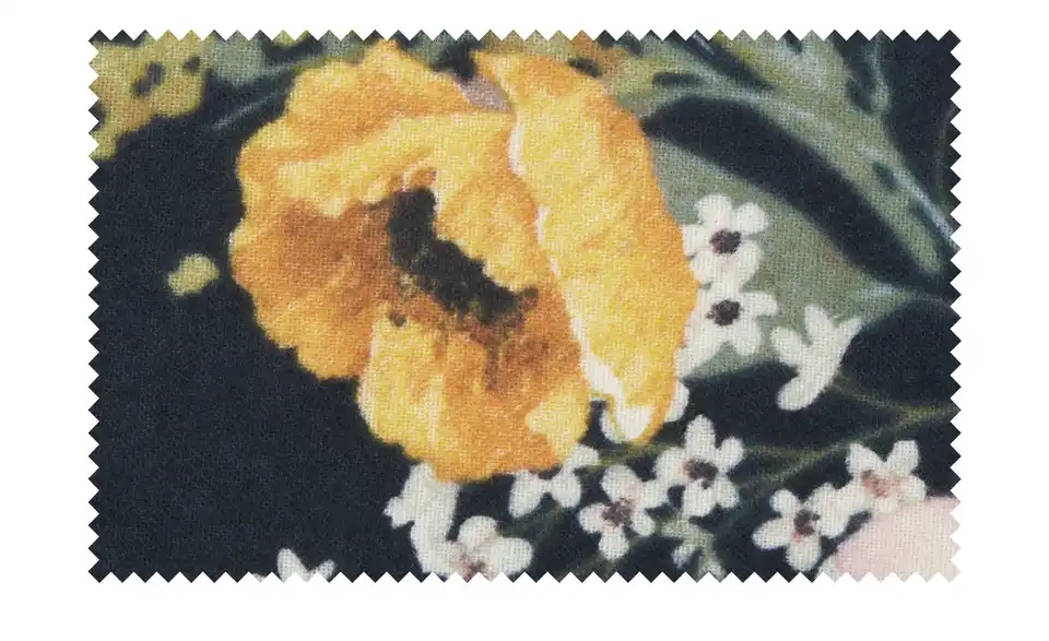 como Biber Bettwäsche Night Flowers, Stoffstruktur