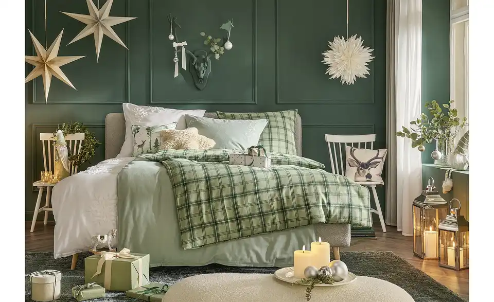 como Satin Bettwäsche Snowy, in Wohnsituation