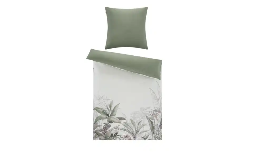 SCHÖNER WOHNEN Kollektion Satin Wende-Bettwäsche Tropical, Rückansicht