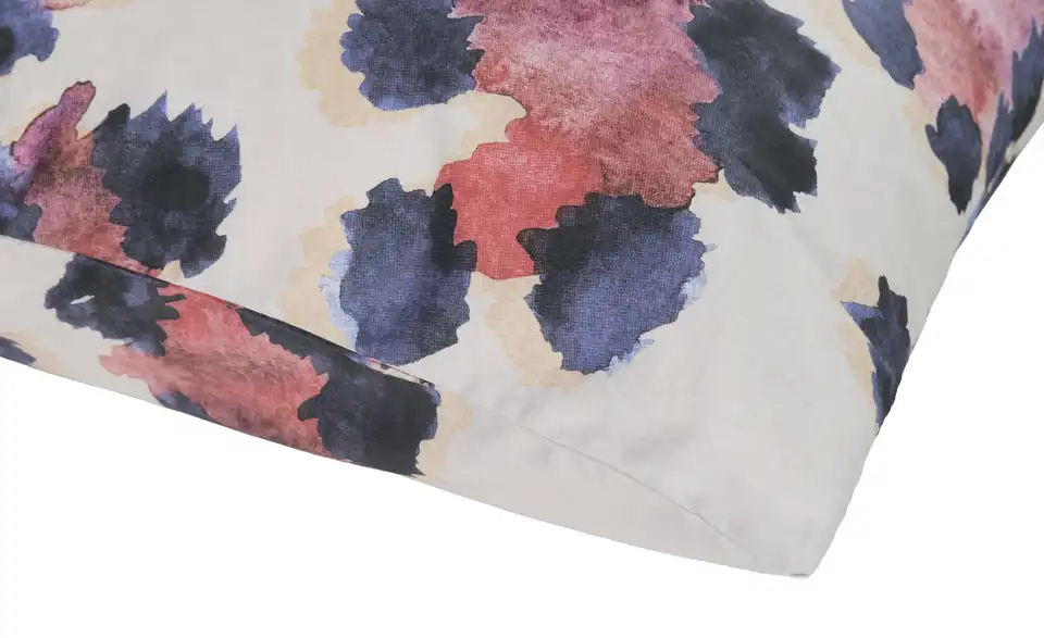 indigo Mako-Satin Bettwäsche Animalistic, Detailansicht