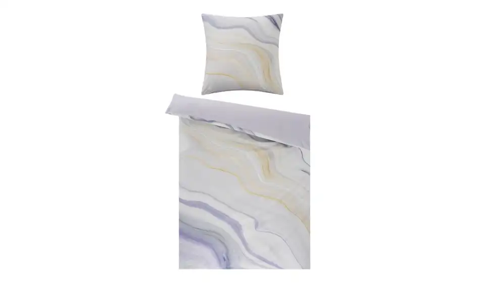 indigo Mako-Satin Wende-Bettwäsche, Frontansicht