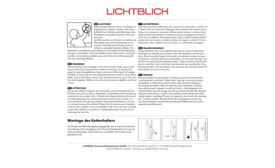 Lichtblick Thermo-Rollo Klemmfix, Bild mit Text