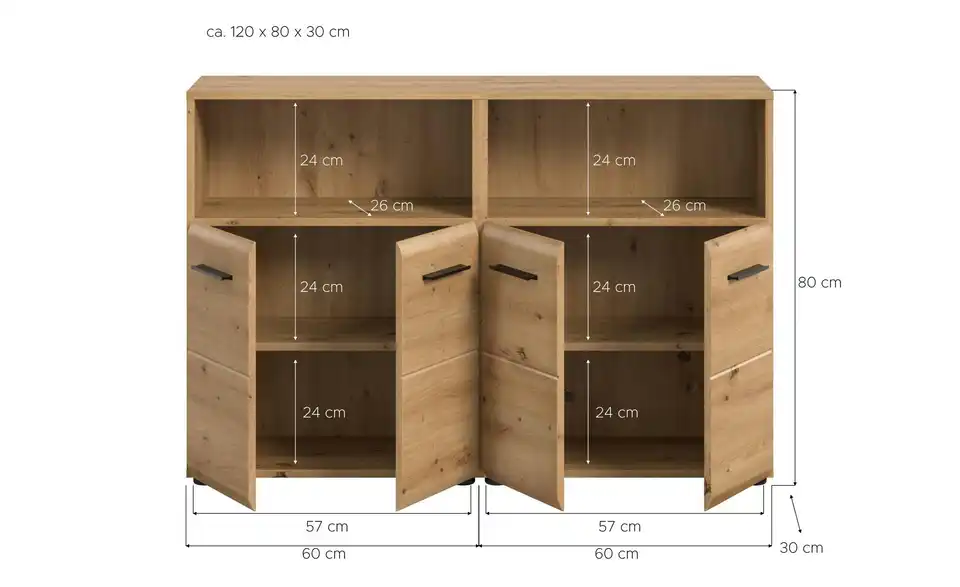 Badkombination, Bemaßung