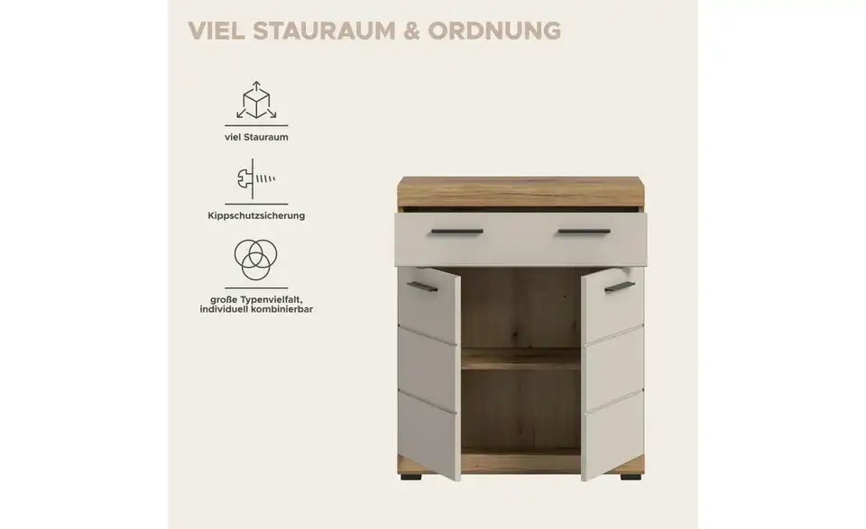 Midischrank, Bild mit Text