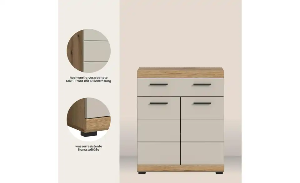 Midischrank, Bild mit Text