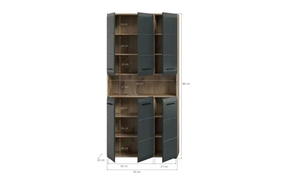 Mehrzweckschrank, Bemaßung