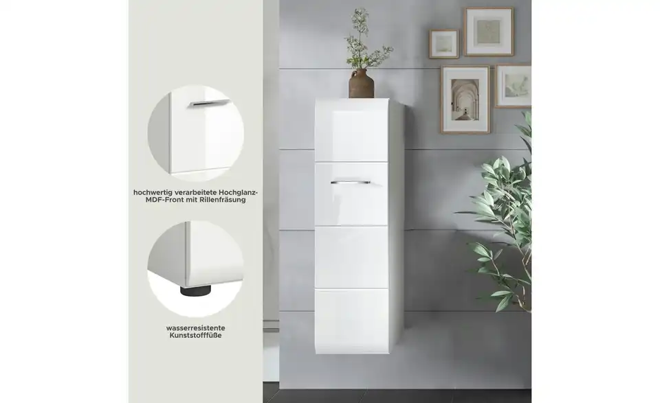 Midischrank, Bild mit Text