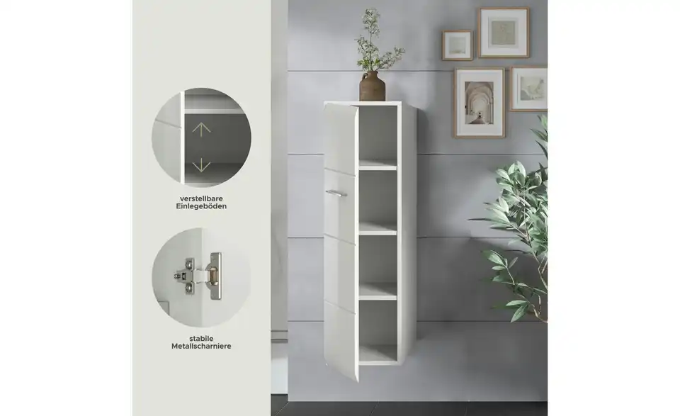 Midischrank, Bild mit Text