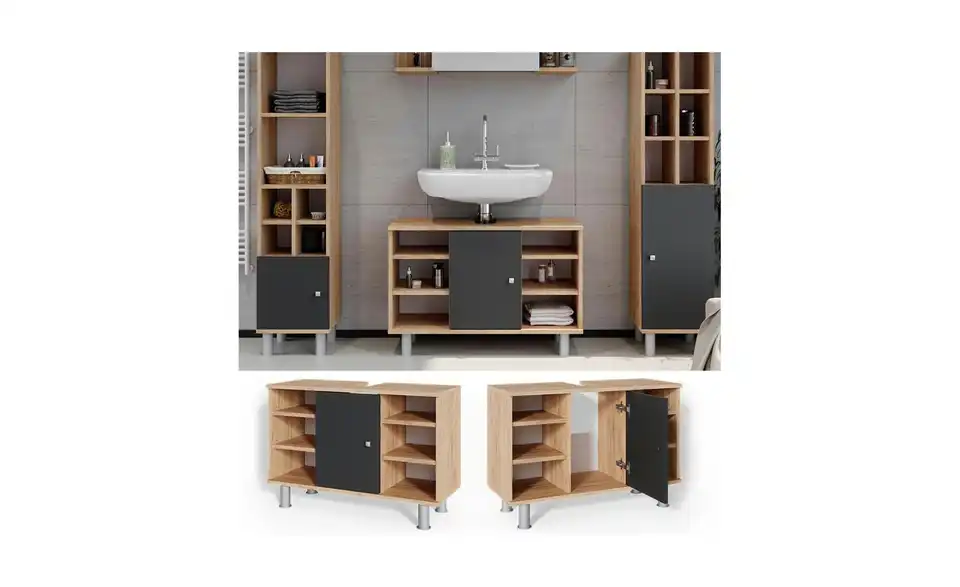 Waschbeckenunterschrank, Detailansicht