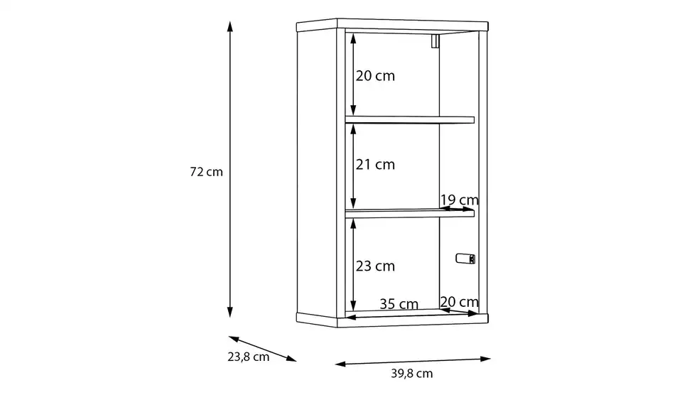 Hängeschrank, Bemaßung