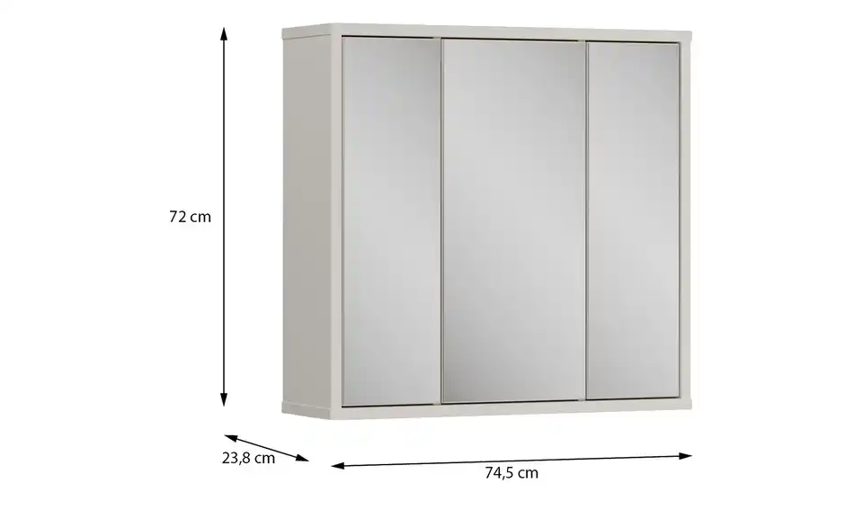 Spiegelschrank, Bemaßung