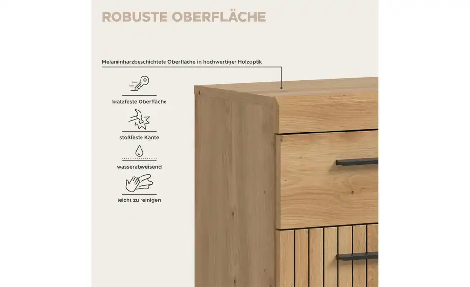 Midischrank, Bild mit Text