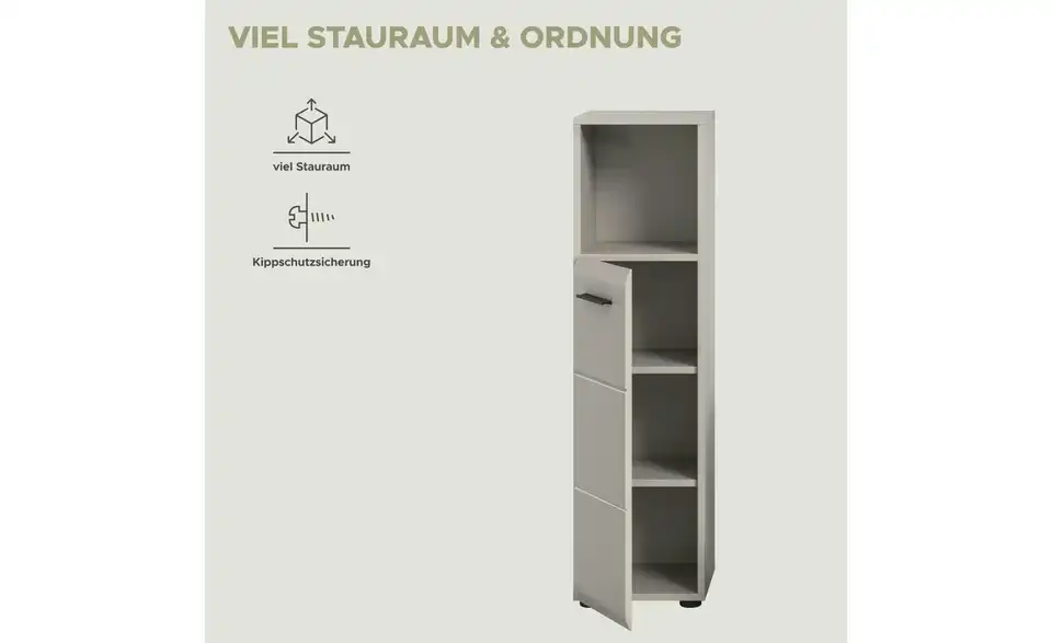Midischrank, Bild mit Text