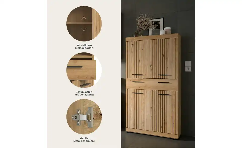 Midischrank, Bild mit Text