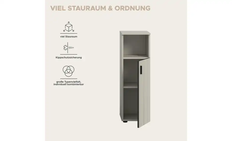 Midischrank, Bild mit Text
