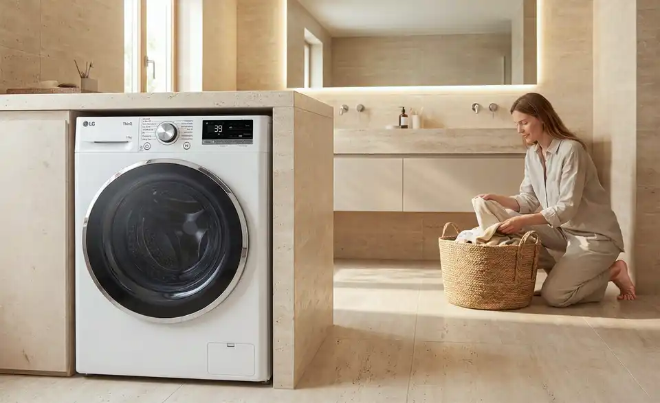 LG Electronics Waschvollautomat F6WR7012, in Wohnsituation