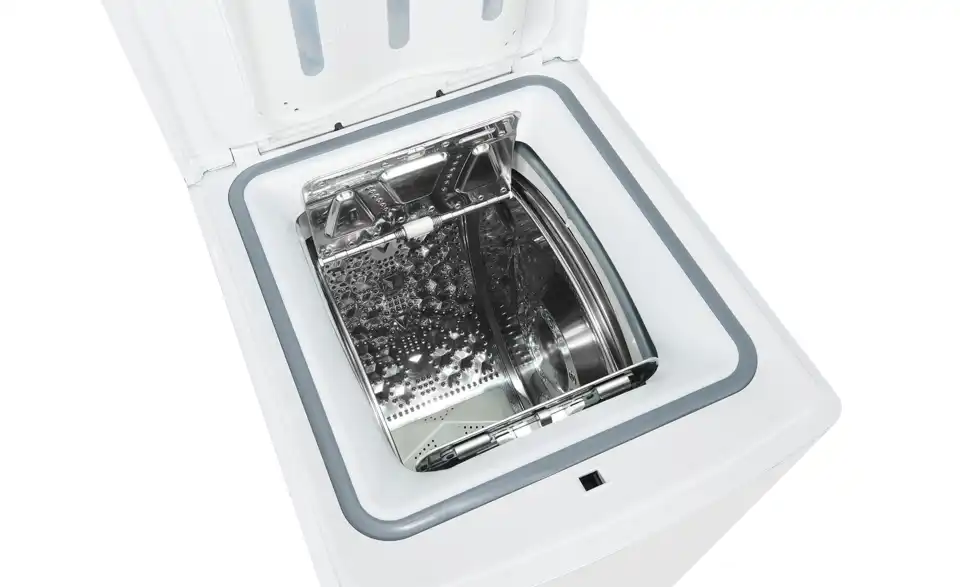Exquisit Toplader LTO1207-030A weiss, geöffnet