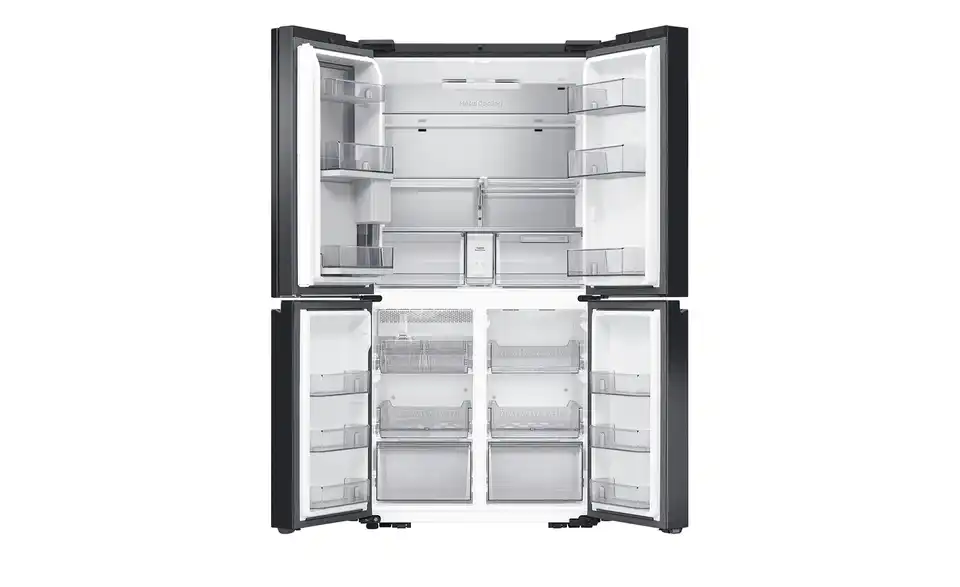 Samsung Cross Door Kühl-Gefrierkombination RF65DG9H0EB1EF, geöffnet