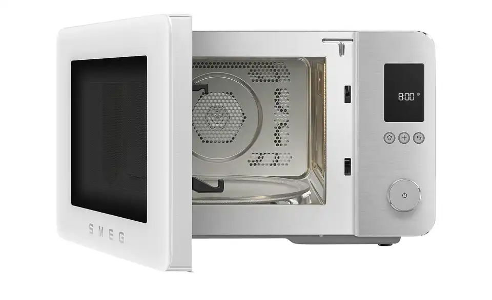 smeg Mikrowelle MOC02WHMEU, geöffnet