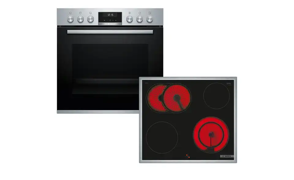 BOSCH Einbau-Herdset HND611LS61, Frontansicht