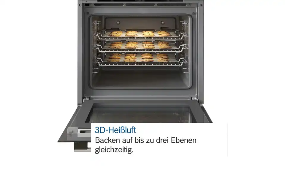 BOSCH Einbau-Herdset HND611LS61, geöffnet