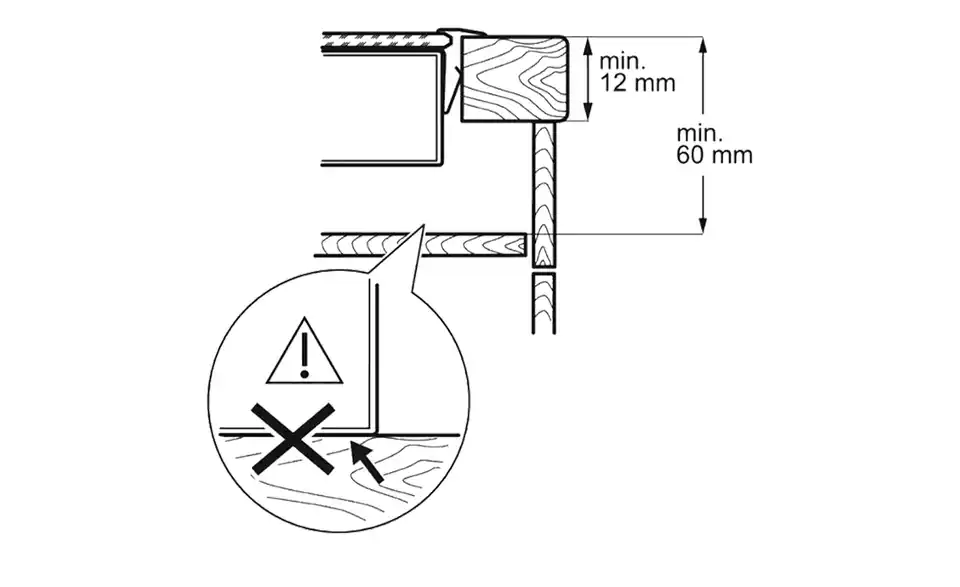 AEG Glaskeramikkochfeld HK634060XB, Bemaßung