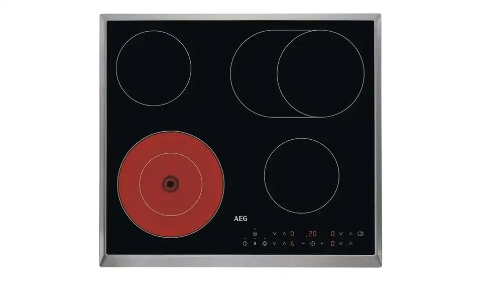 AEG Glaskeramikkochfeld HK634060XB, Frontansicht